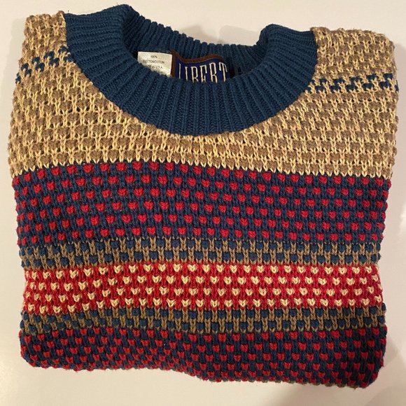Liberty Long Sleeve Crewneck Men's Multicolor Sweater Size XL ( 15A ) - Picture 2 of 5